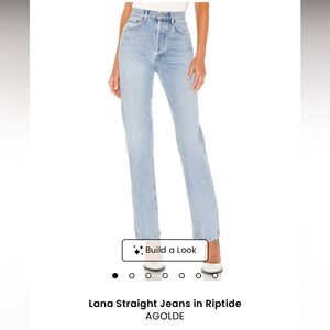 AGOLDE Lana Straight Jeans in Riptide